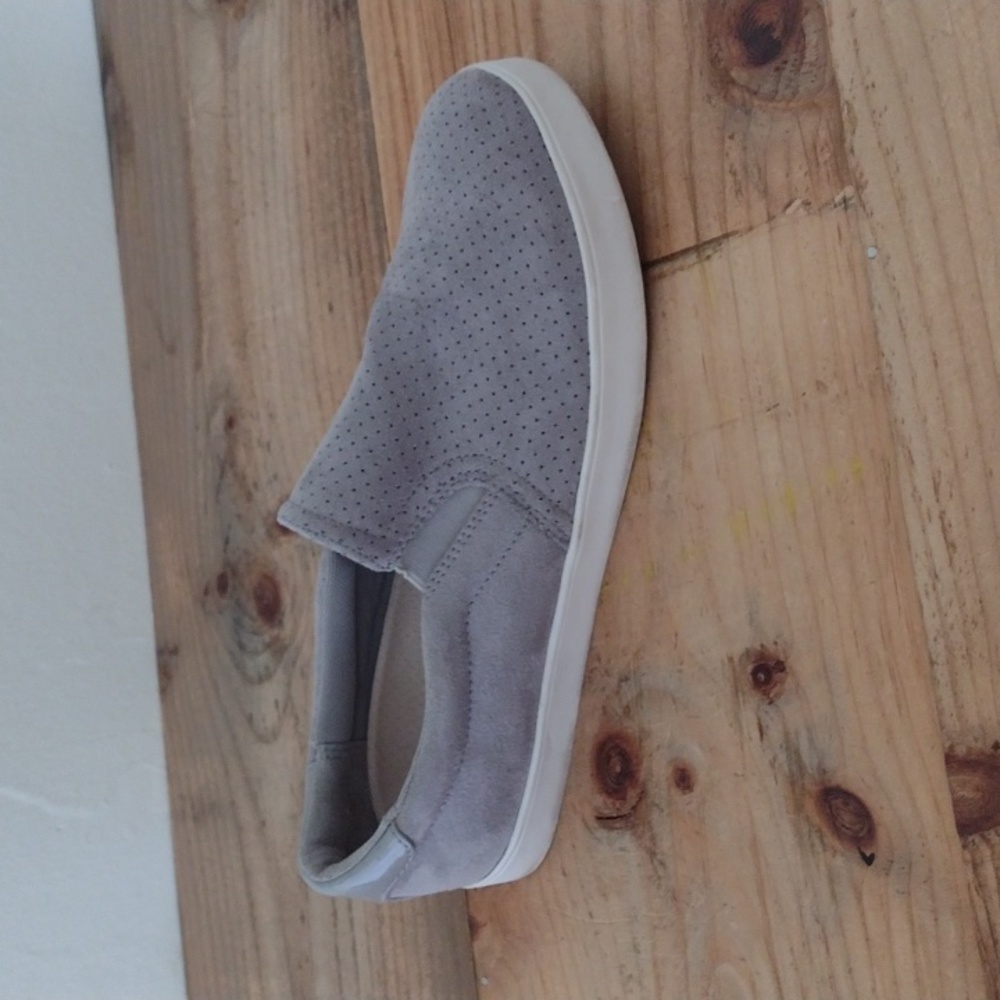 Dr Scholl's Be Free Energy Technology Gray Faux Suede Loafers Size 8.5